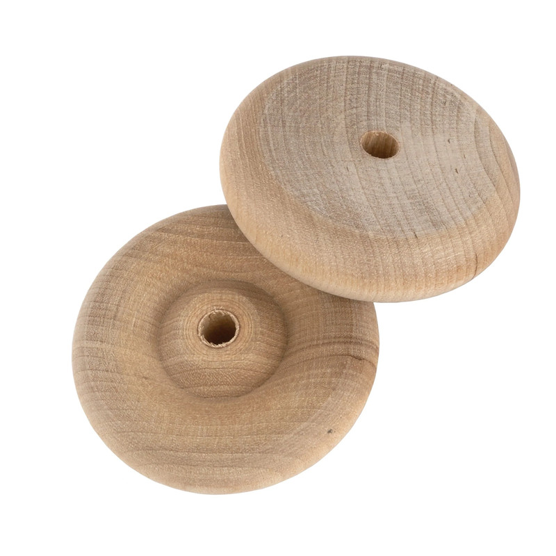Wooden Toy Wheel - Diameter:2" - Pieces:2-Piece